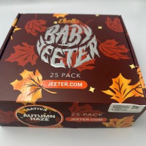 baby jeeter “baby setter” infused pre rolls – 25 pack (autumn haze | sativa)