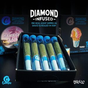 cookies diamond infused pre rolls – 5 pack (0.5g each)