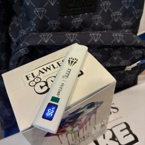 Flawless x OG Cake 3g disposable vape with digital LED battery screen and liquid diamond oil